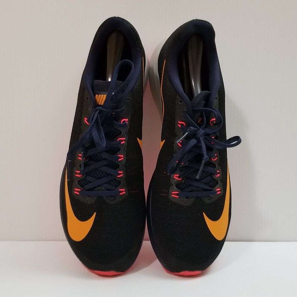 Nike Mens Zoom Elite 10 924504-084 Black Running Shoes Lace Up Low Top Size 10.5